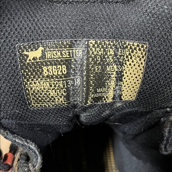 Irish Setter Black and Red Men's Boots - Picture 2 of 3